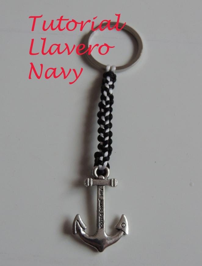 DIY Tutorial Llavero Navy para hombre.  Para regalar en San Valentin, Dia del padre. Key chain navy.