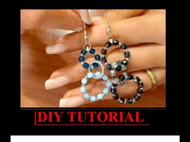 DIY TUTORIAL orecchino a cerchio cristalli easy earrings fai da te handmade