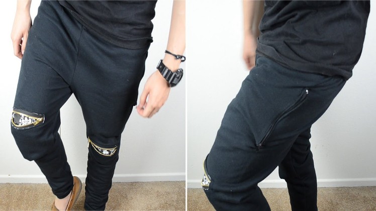 DIY: Zippered Sweatpants Tutorial