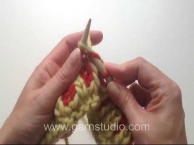 DROPS Knitting Tutorial: How to knit english rib in two colours