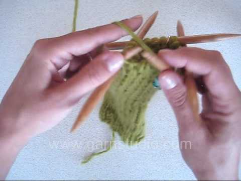 DROPS Knitting Tutorial: How to knit a toe on a knitted sock