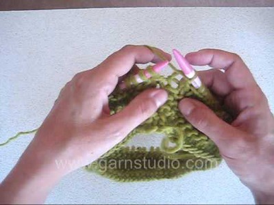 DROPS Knitting Tutorial: How to knit garter sts on a circular needle
