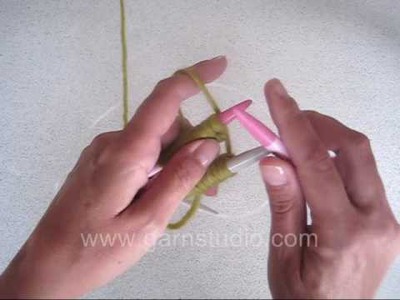 DROPS Knitting Tutorial: How to knit with two circular needles