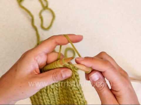 DROPS Knitting Tutorial: How to knit a edge stitches in stockinette