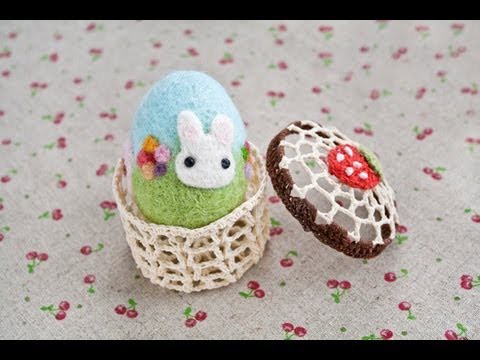 Easter Crafts - Needle Felted Easter Egg Tutorial
