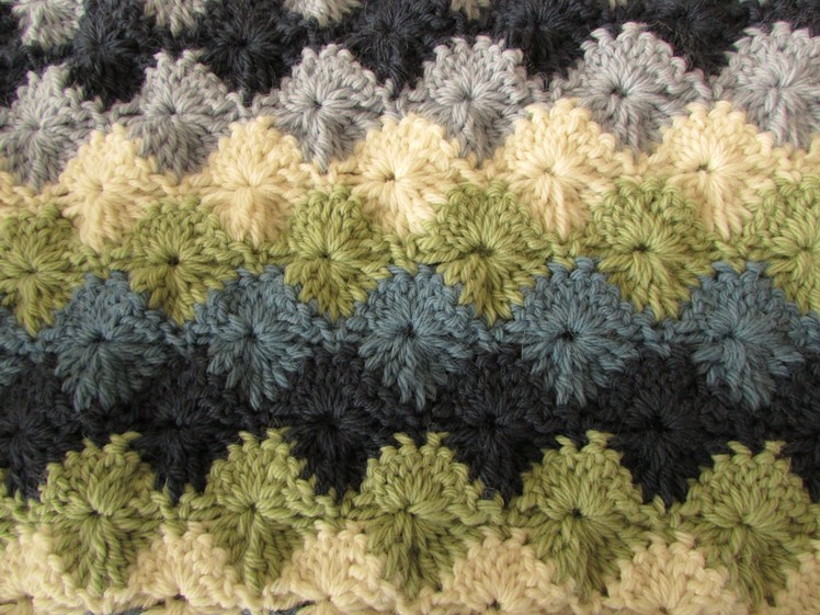EASY crochet catherine wheel. starburst stitch blanket tutorial - part 1