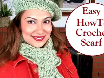 Easy How-to Crochet Spring Scarf Tutorial