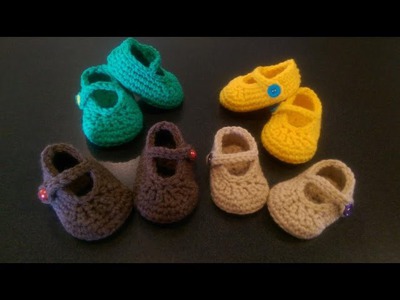 FREE Crochet Baby's 1st Mary Jane Booties