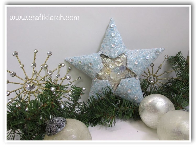 Frosty Christmas Star Recycling Craft Challenge Tutorial  Craft Klatch Christmas Series