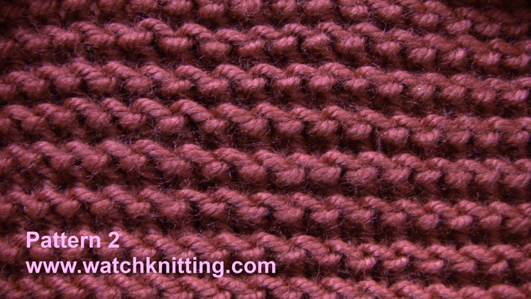 Garter stitch - Free Knitting Patterns Tutorial - Watch Knitting - pattern 2- garter stitch
