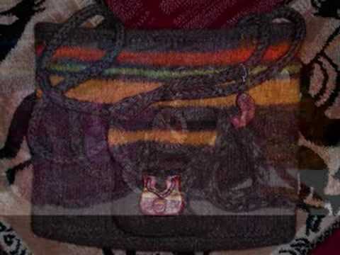 Handmade Knit Felting Wool Purses Computer Bags