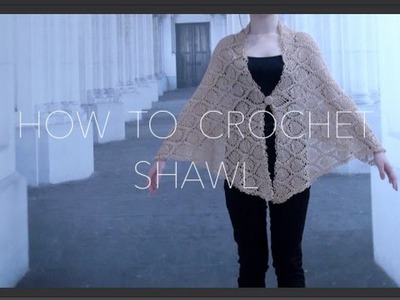 How To Crochet Shawl (Pineapple Pattern) part 1 of 2