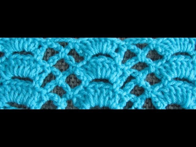 How to Crochet The Fan Trellis Stitch