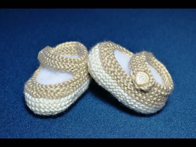 How to Knit Basic Mary Jane Baby Booties Part 2 (Less Seaming and Knit in the round)