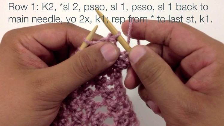 How to Knit the Filet Net Stitch (english style)