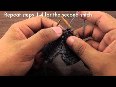 How to Knit the Make Two Double Increase - M2 (English Style)