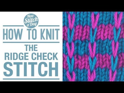 How to Knit the Ridge Check Stitch (english style)