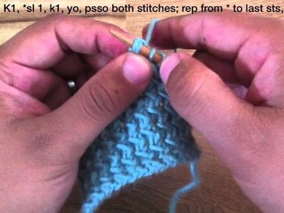 How to Knit the Slip Knit Yarn Over Pass Stitch (SKYP)