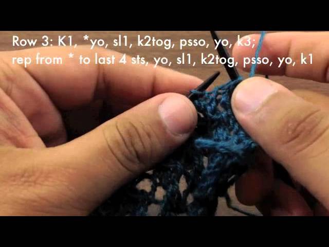 How to Knit the Trellis Lace Stitch (English Style)