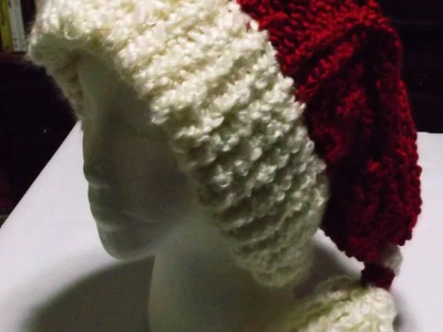 How to Loom Knit a Cabled Santa Hat