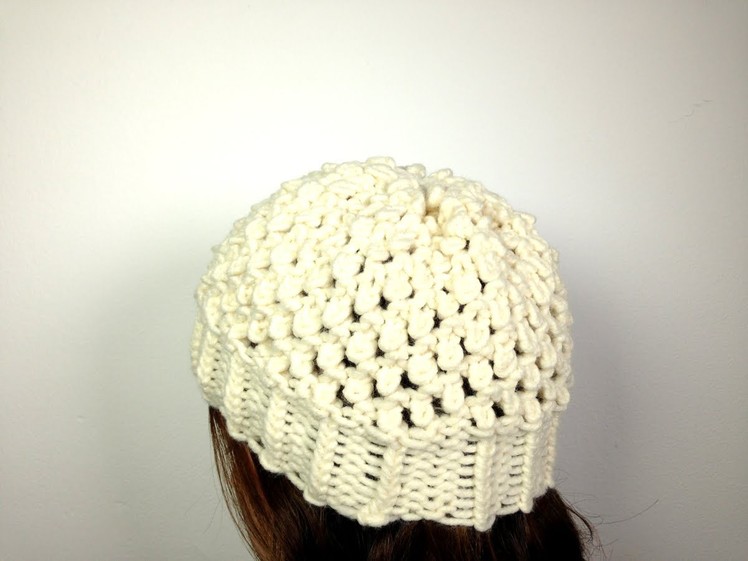 How to Loom Knit a Popcorn Hat (DIY Tutorial)