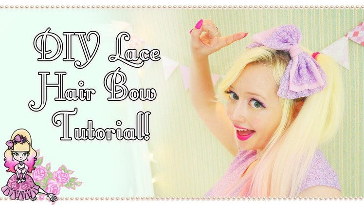 How To Make A Cute Lace Hair Bow - Craft Tutorial - Violet LeBeaux