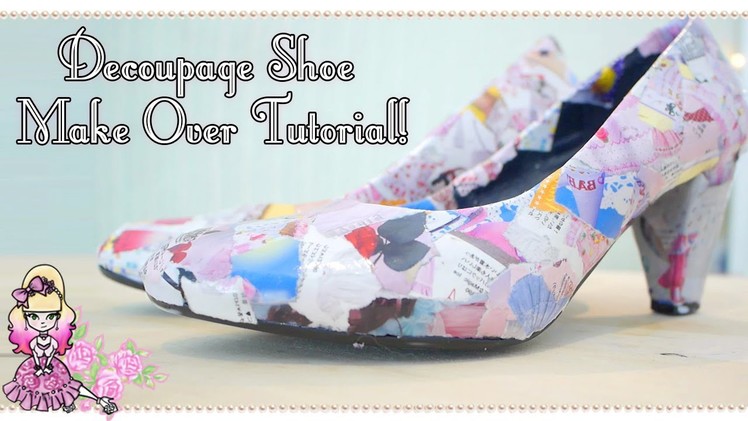 How To Make Decoupage Magazine Shoes - Craft Tutorial - Violet LeBeaux