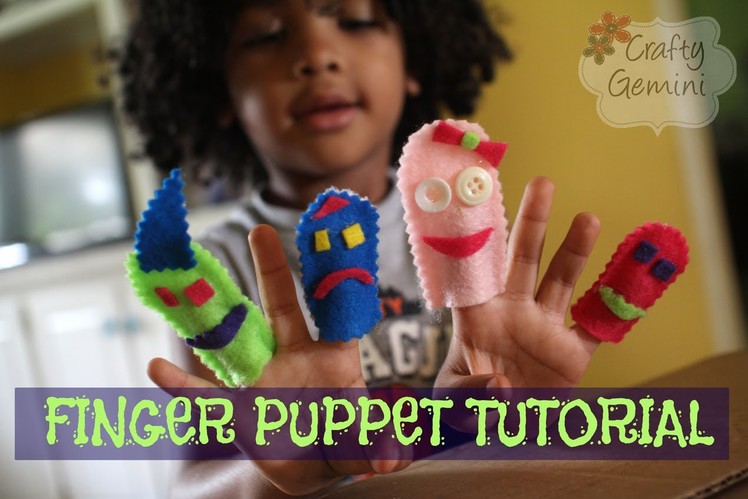 How to Make Finger Puppets- NO SEW DIY Tutorial for Kids