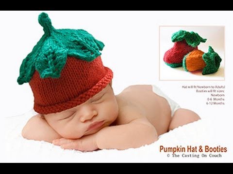 KNIT THIS CUTE BABY HAT WITH DECORATIVE LACE LEAVES TO THE CROWN - Knitting Pattern Tutorial Part 1