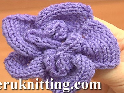 Knitted Spiral Flower Knitting Tutorial 1 Learn How to Knit Flowers