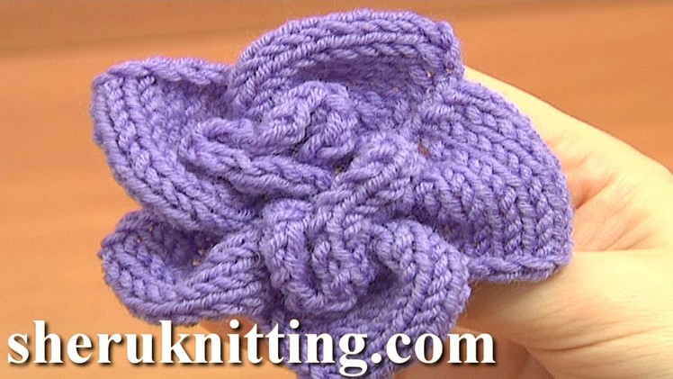 Knitted Spiral Flower Knitting Tutorial 1 Learn How to Knit Flowers