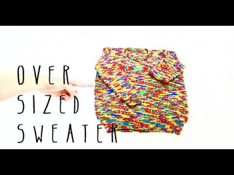 Knitting Oversized Sweater Tutorial Part 1 of 11