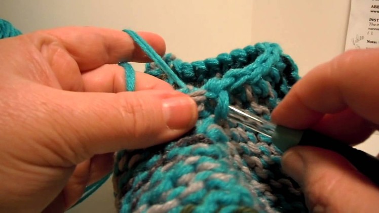 Quick Knit Slippers #8 - Embellishing and Edging