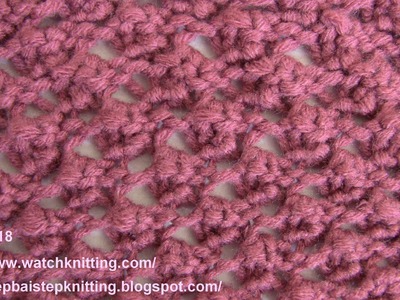 (Raspberry stitch) - Lace Knitting Patterns- Free Knitting Tutorials - Watch Knitting - pattern 18