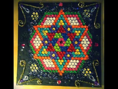 Recycled DIY:  Practice your new RANGOLI art with bubble cover (very useful for rangoli lovers)