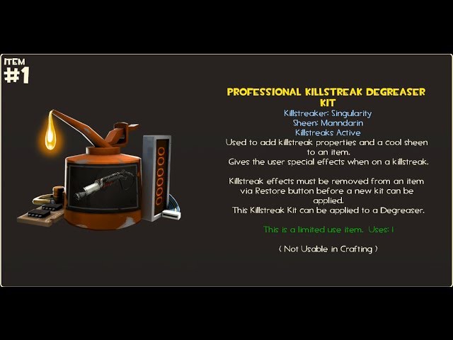 TF2 How To Craft Professional Killstreak Kit Simplified Singularity Manndarin MvM