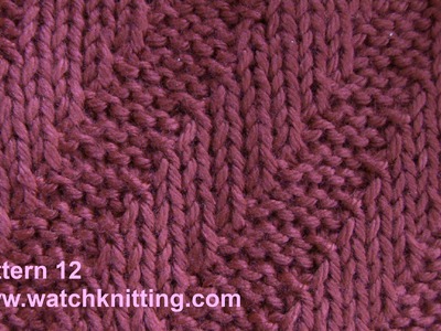 (Tilt stripes) - simple Patterns - Free Knitting Patterns Tutorial - Watch Knitting - pattern 10