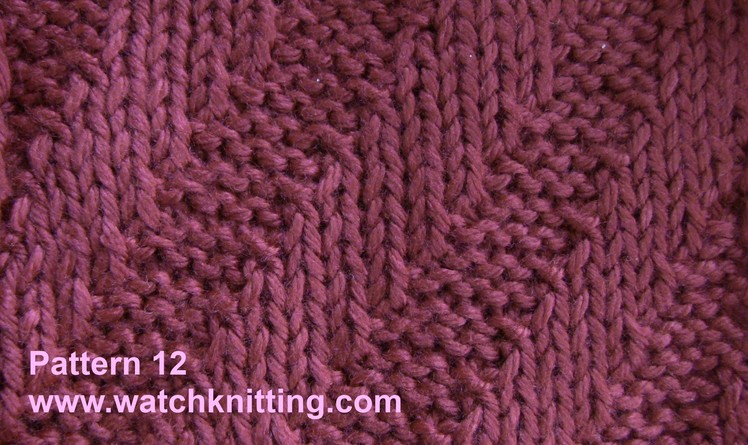 (Tilt stripes) - simple Patterns - Free Knitting Patterns Tutorial - Watch Knitting - pattern 10