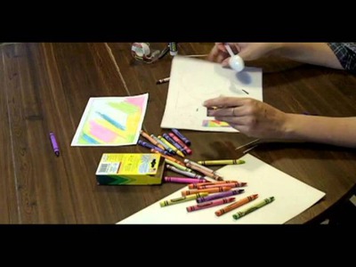 TUTORIAL - FUN CRAFTS 4 KIDS - sgraffito crayon art -jewelry, name tags, bookmarkers