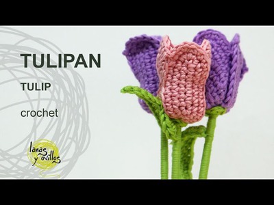 Tutorial Tulipan Crochet o Ganchillo