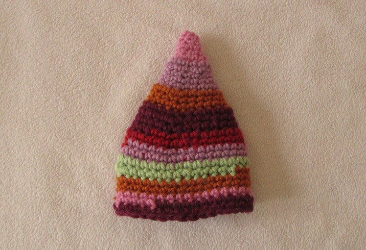VERY EASY crochet elf hat - fun crochet baby. toddler beanie