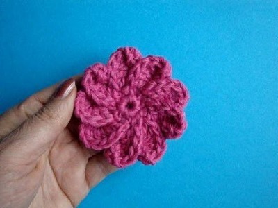 Вязание цветка крючком Урок 21 How to crochet flower - pattern