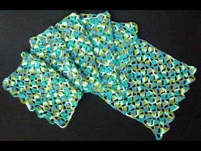 WATCH How To CROCHET Summer Scarf - Easy & Simple Pattern