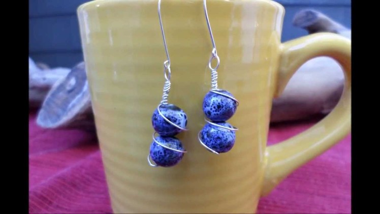 Ceramic Beads Jewelry --- Colorful Handmade Ceramic Bead Earrings