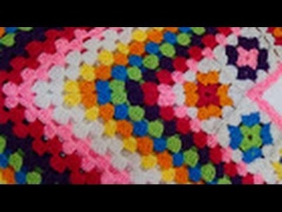 Crochet Granny square Poncho  Part-1