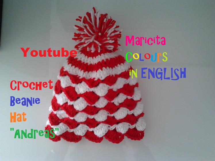 Crochet in ENGLISH Baby Beanie Hat "Andreas" (Part 2) all sizes AUDIO in English