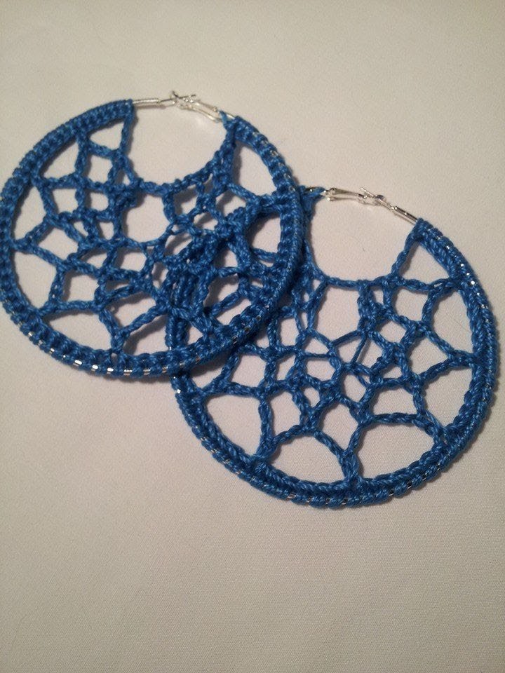 Crochet Tutorial Webbed Earrings