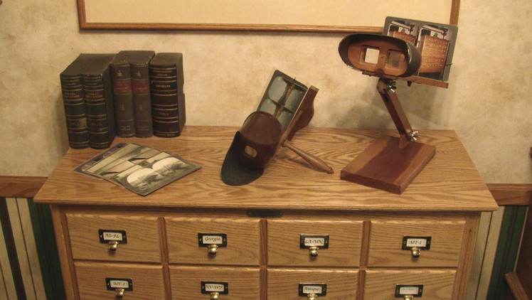 DIY - Antique Stereo 3D View Card Storage Cabinet