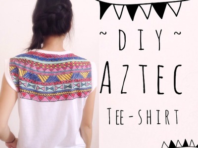 DIY Aztec Print Tee Shirt Paint | craftyourfashion