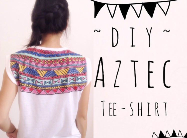 DIY Aztec Print Tee Shirt Paint | craftyourfashion